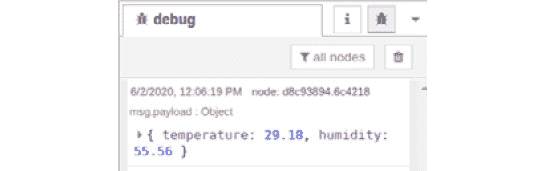 Figure 10.6 – Making sure that the data is visible from the sensor module 