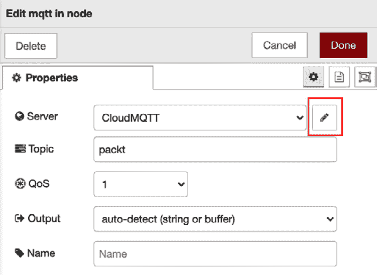 Figure 11.20 – Clicking the Edit button to open the Properties settings 
