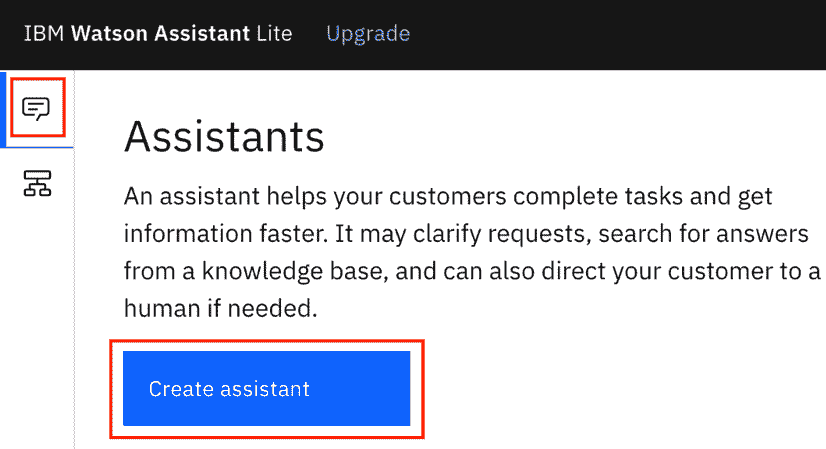 Figure 12.13 – Create Assistant menu 