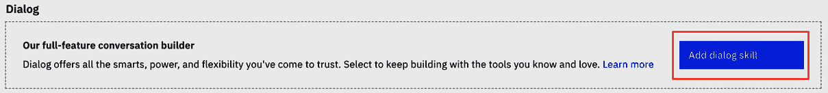 Figure 12.15 – Add dialog skill 