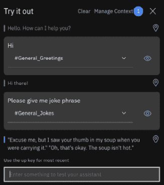 Figure 12.19 – Test conversation 