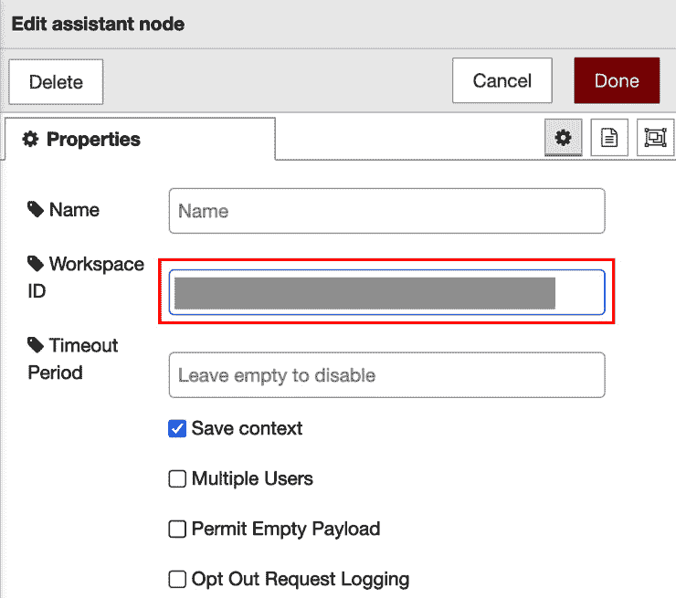 Figure 12.41 – Set the Skill ID as the Workspace ID 