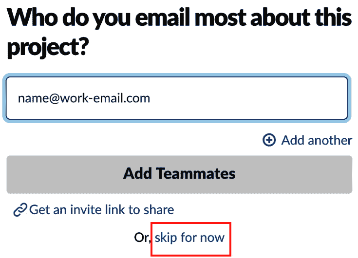 Figure 12.7 – No teammates are needed for this tutorial 