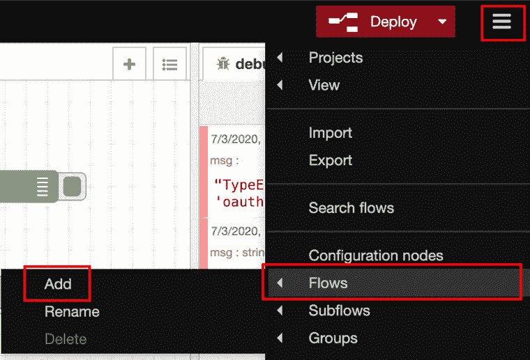 Figure 3.10 – Adding a new flow 