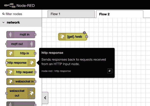 Figure 3.13 – An http response node 