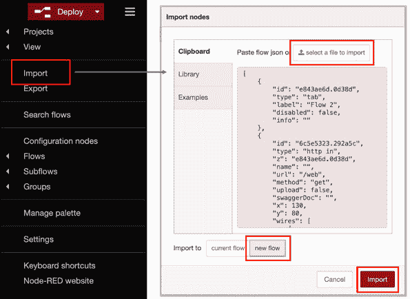 Figure 3.20 – Import operation  