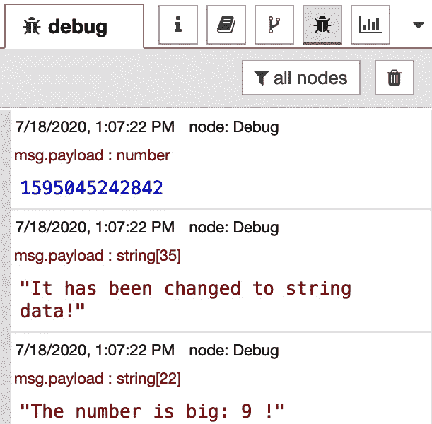Figure 4.12 – Showing the results in the debug tab