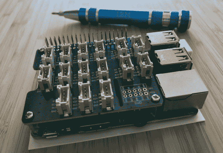 Figure 5.8 – Setting the Base HAT on your Raspberry Pi 