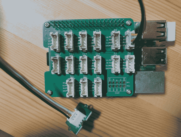 Figure 5.10 – Connecting the light sensor to your Base HAT 