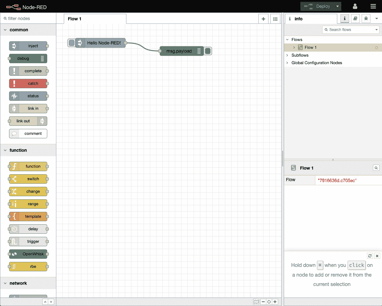 Figure 6.15 – Default sample flow 