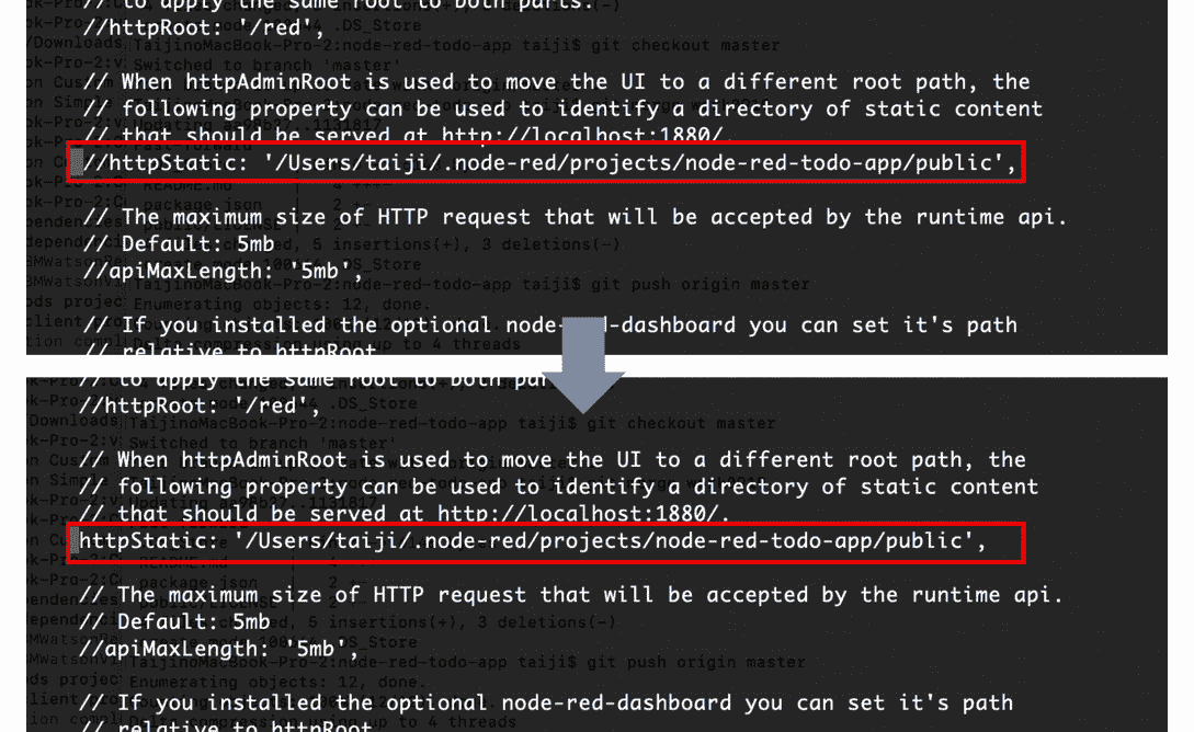Figure 9.16 – Uncomment httpStatic and set your application project path 