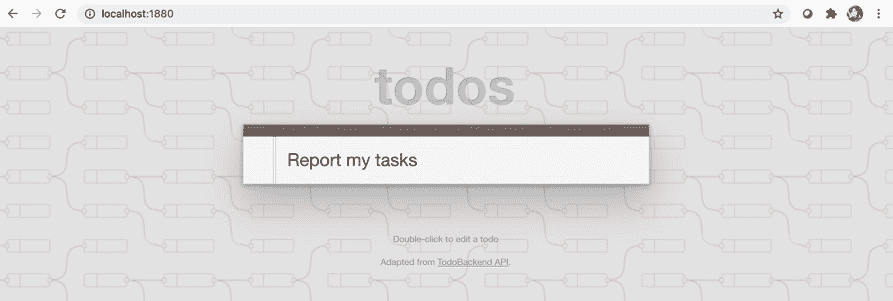 Figure 9.22 – Enter a sample ToDo item 